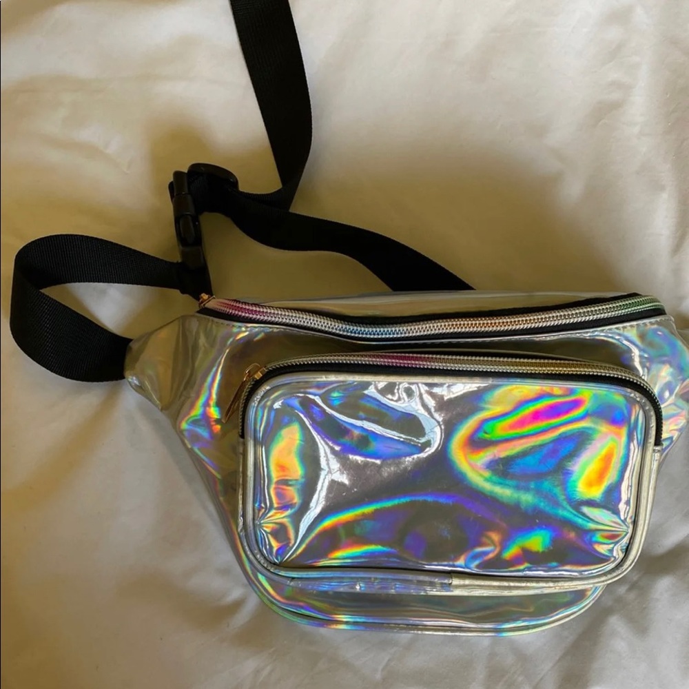 Silver Chrome Fanny Pack